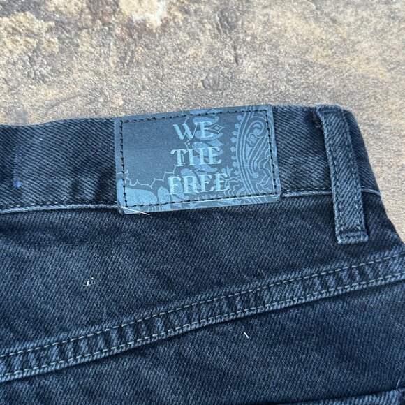 NWT Free People We The Free Ghost Town High Rise Long Short in Worn Black Sz 25 - Picture 4 of 10